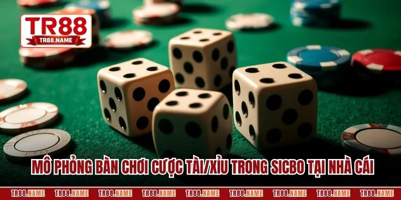 Mô phỏng bàn chơi cược tài/xỉu trong sicbo tại nhà cái